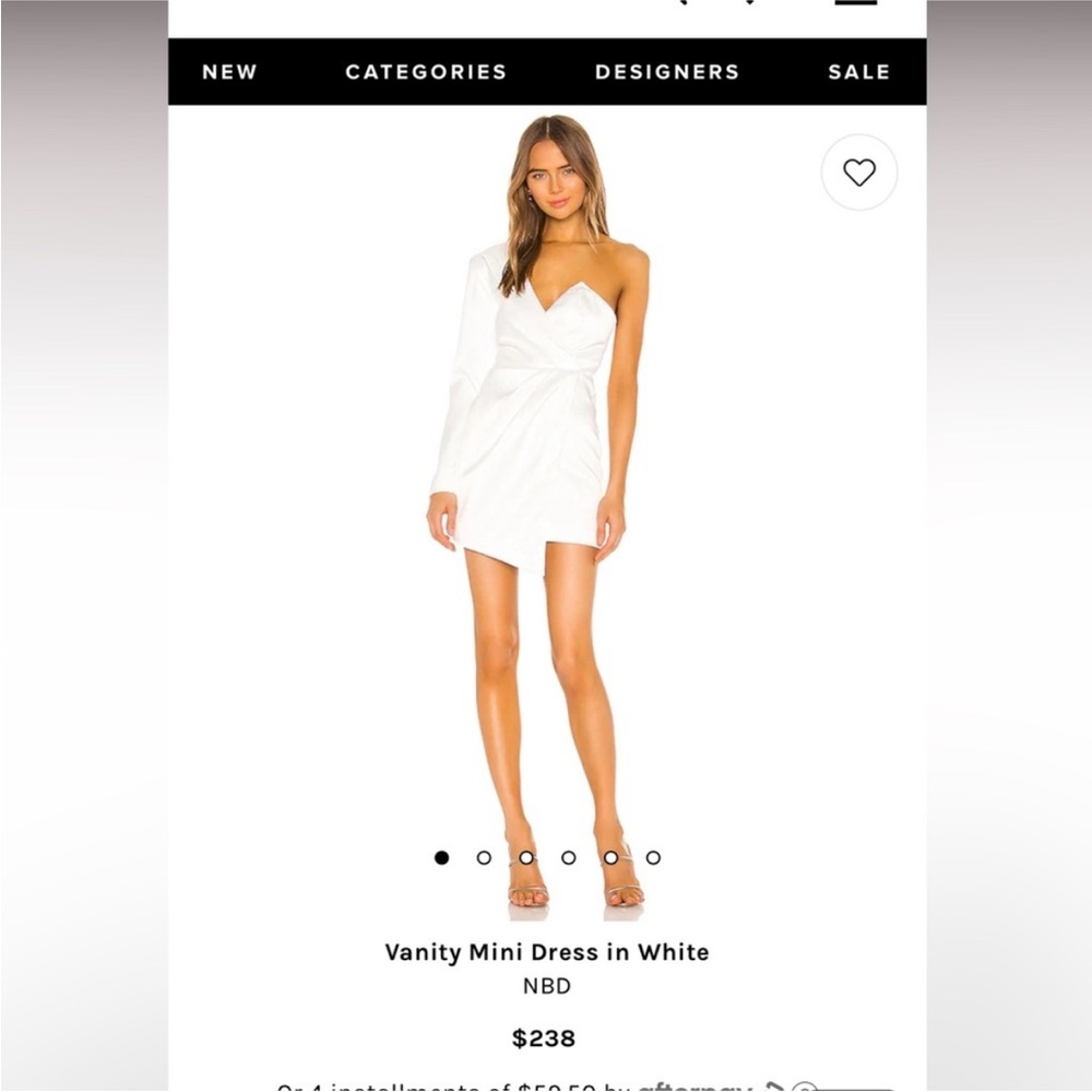 NBD One-Shoulder White Mini Dress